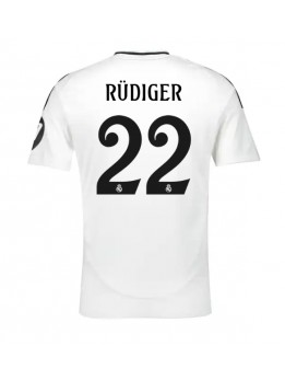 Moški Nogometna dresi replika Real Madrid Antonio Rudiger #22 Domači 2024-25 Kratek rokav